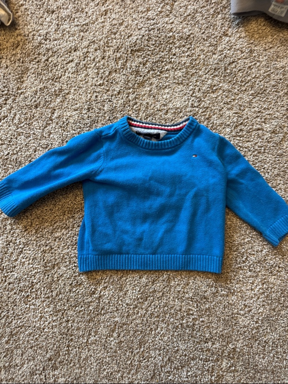 Tommy Hilfiger Bright Blue Knit Crewneck Sweater